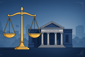 Court building and scales